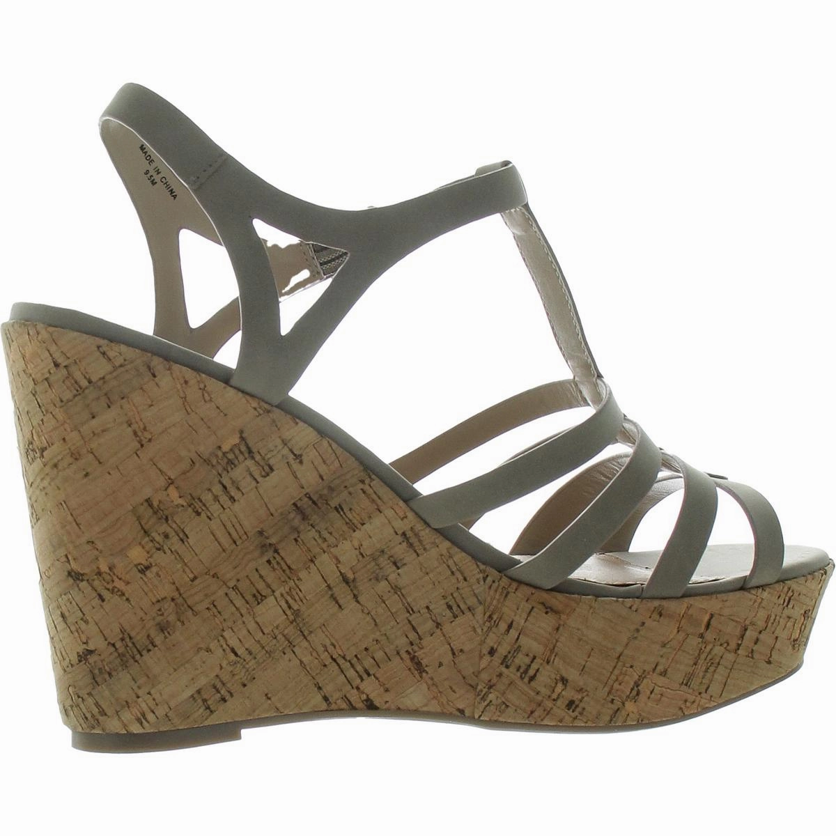 Womens Cork Synthetic Wedge Sandals