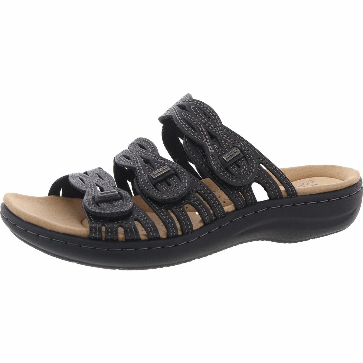 Womens Embroidered Leather Strappy Sandals