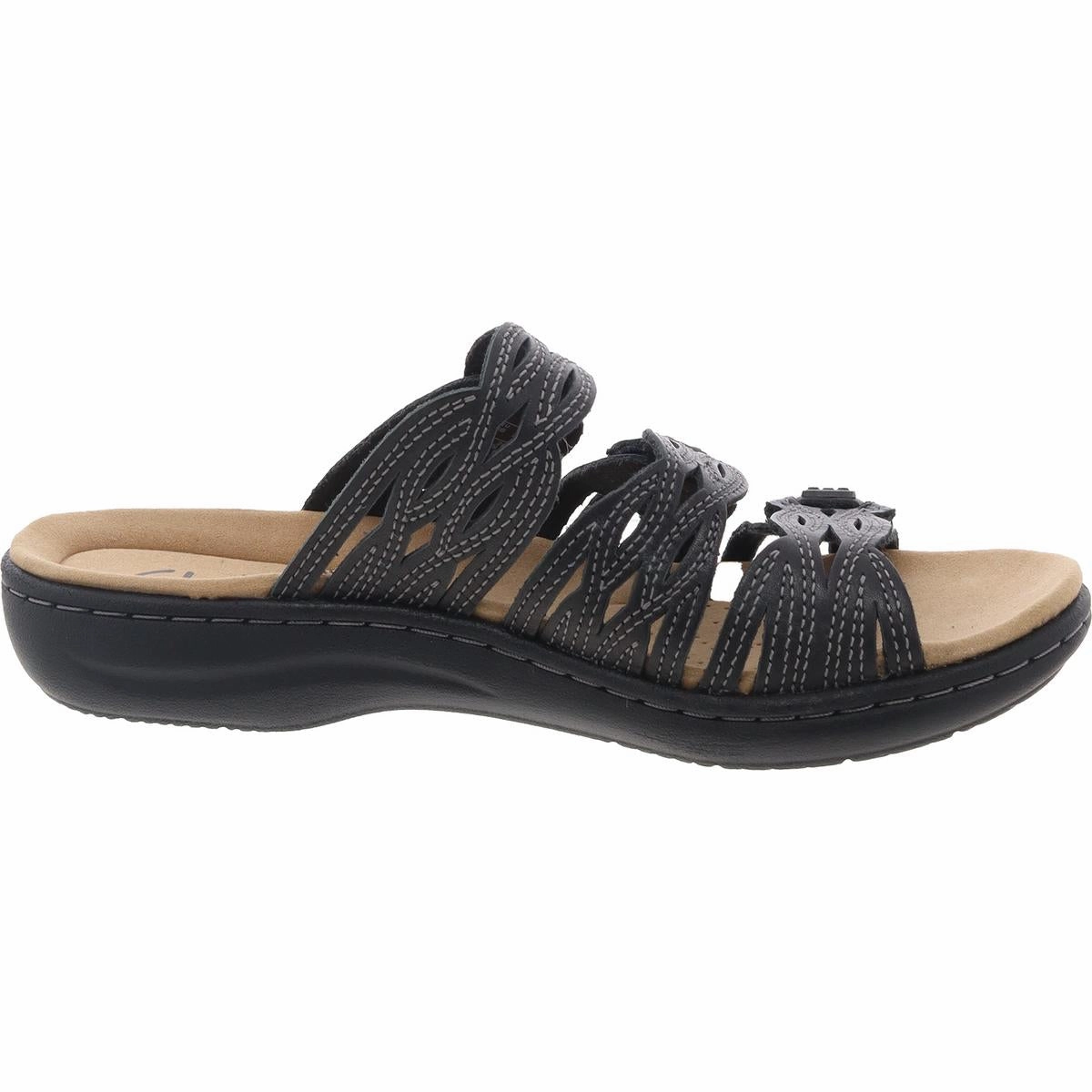 Womens Embroidered Leather Strappy Sandals