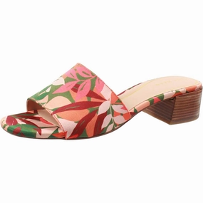 Womens Floral Print Man Made Block Heel