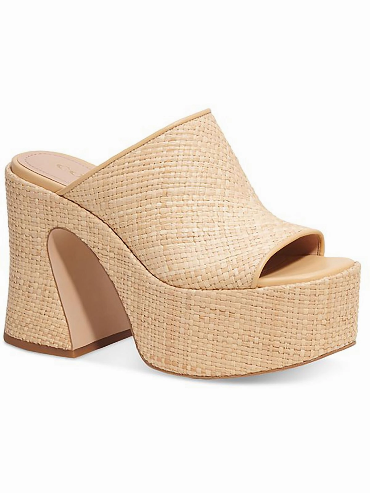 Womens Mules Square Open Toe Platform Sandals