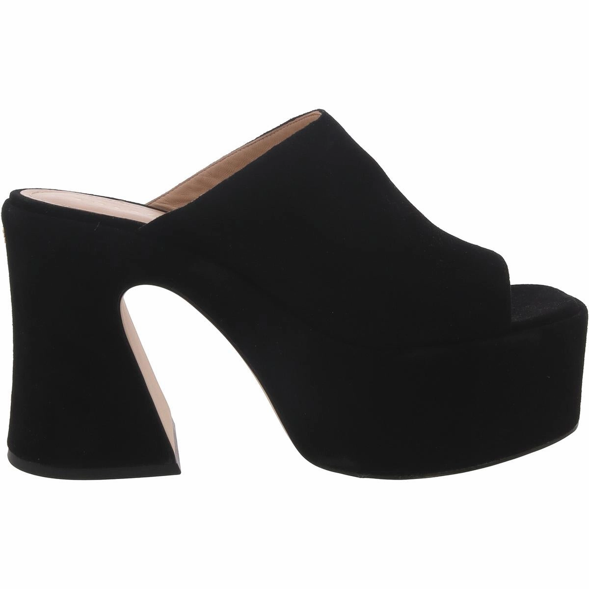 Womens Mules Square Open Toe Platform Sandals