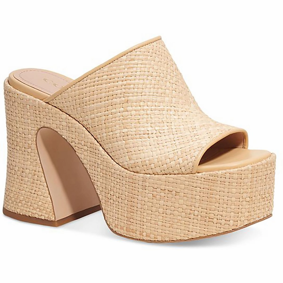 Womens Mules Square Open Toe Platform Sandals