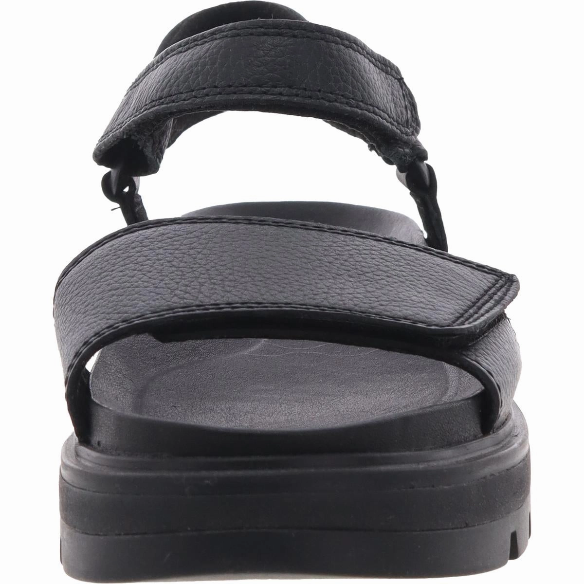 Womens Pebbled Leather Sport Sandals
