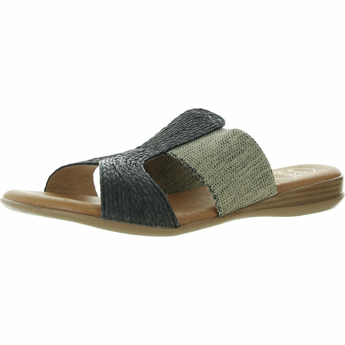 Womens Ribbed Slide Sandals