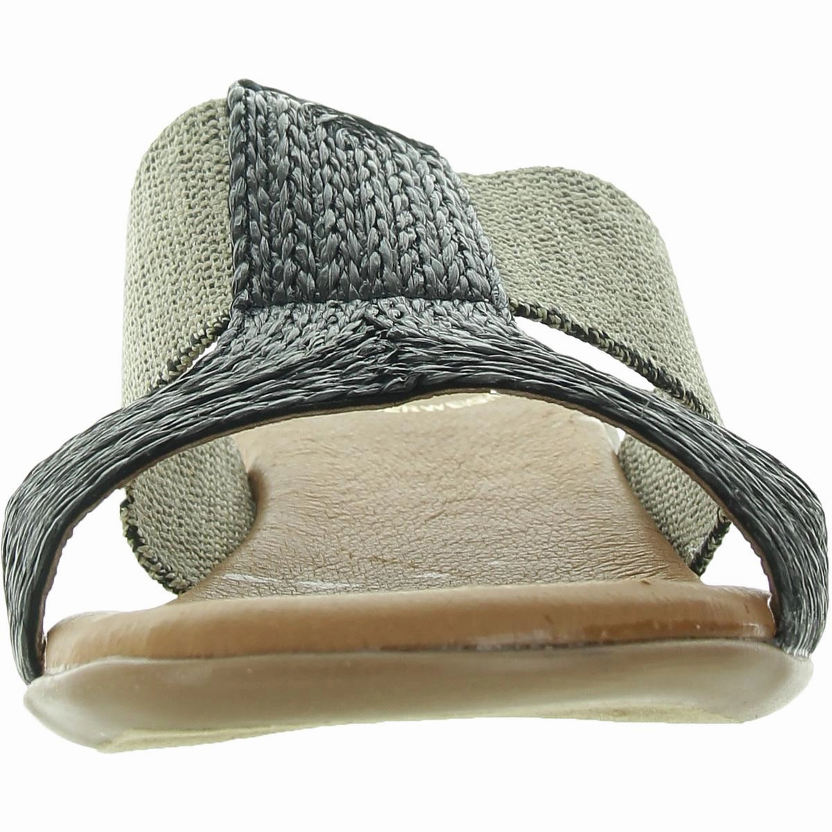 Womens Ribbed Slide Sandals