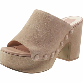 Womens Studded Suede Platform Sandals